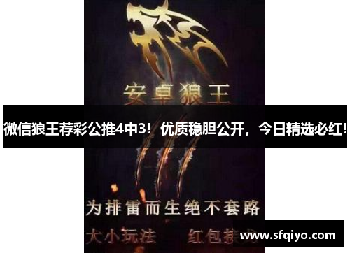 微信狼王荐彩公推4中3！优质稳胆公开，今日精选必红！